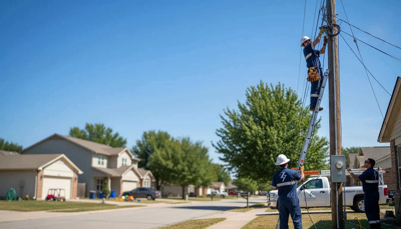 Residential electrician providing installation services in Kathleen, GA
